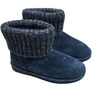 LAMO Empire Boots Leather Suede Ankle High‎ Fleece Lined Women's 11 Sweater Cuff